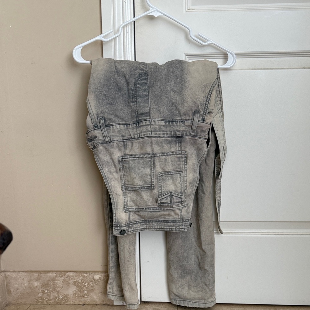 Free People Gray Washed Pants